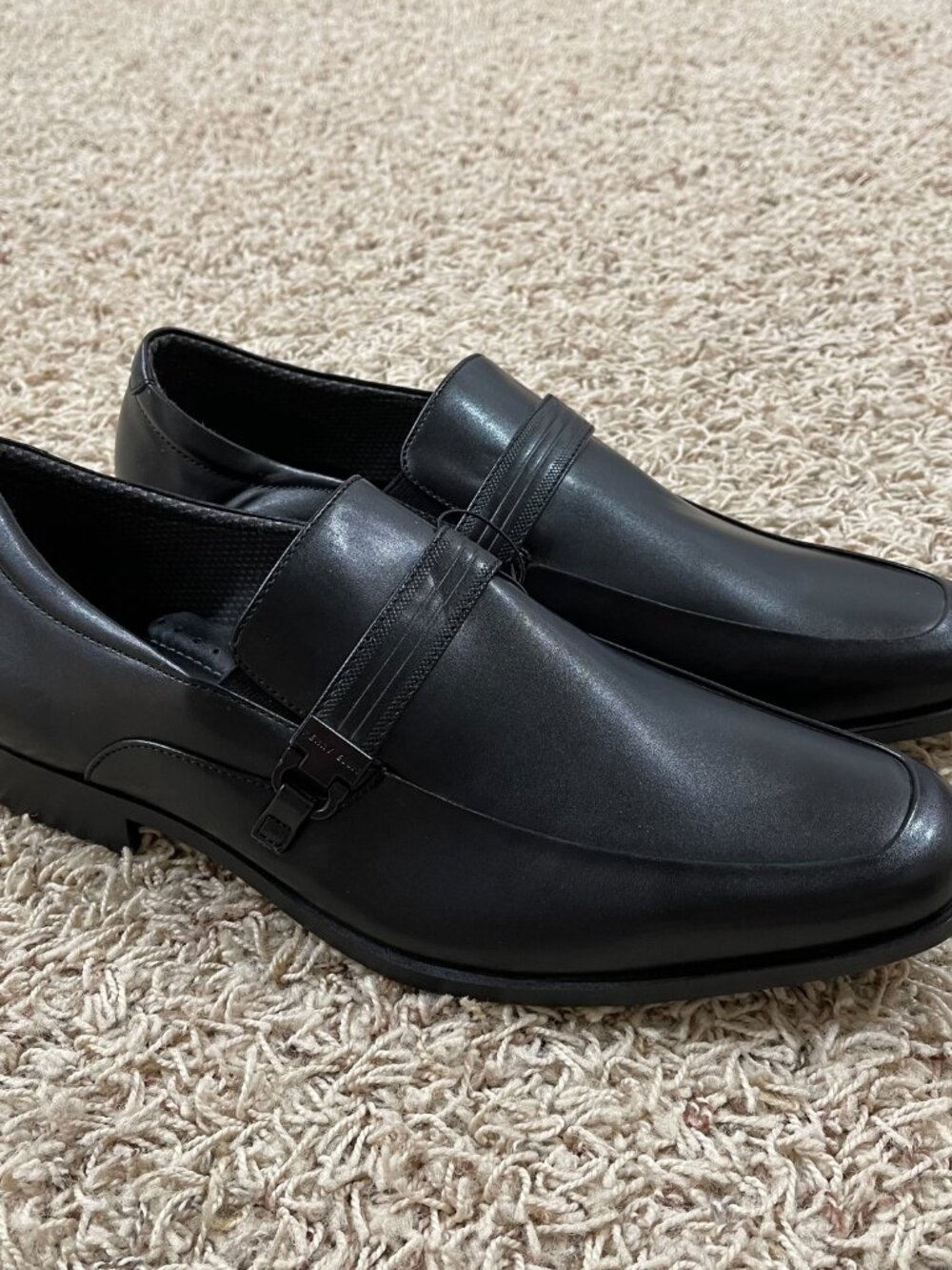 Perry Ellis Portfolio Men’s Dalton Ultra Foam Loafer Dress Shoes Black, Size 12M
